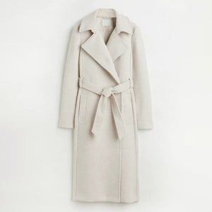 H&M beige belted coat